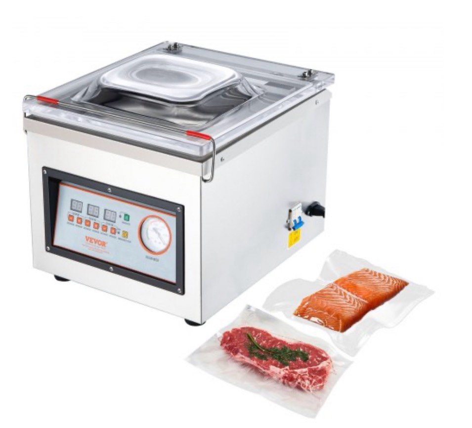 VEVOR Chamber Vacuum Sealer, 320W Sealing Power, Vacuum Packing Machine for Wet Foods, Meats, Marinades and More, Compact Size with 12.6 in Sealing Length, Applied in Home Kitchen and Commercial Use