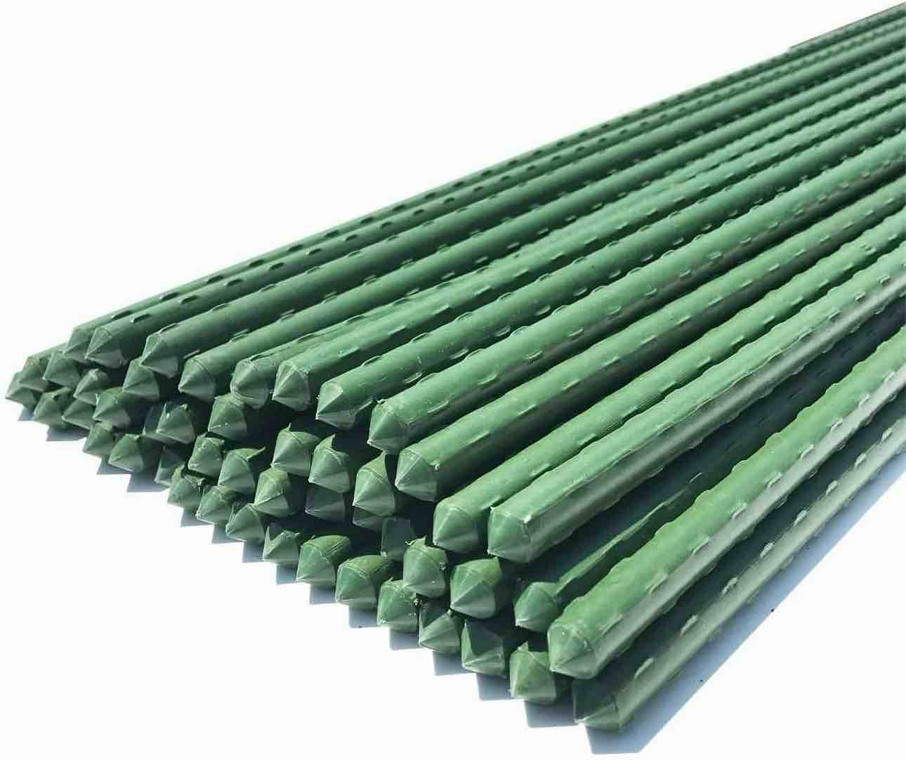 Garden Stakes 72 inch 6ft Sturdy Plant Sticks/Support, Tomato Stakes, Pack of 25
