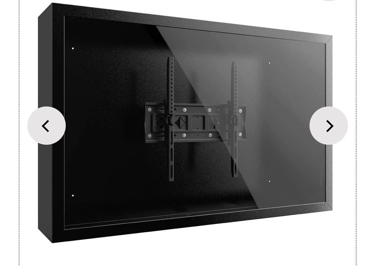 Veikous 43 Inch TV Outdoor Cover, Metal Weatherproof TV Enclosure With Lock, Bracket for Outside Protection