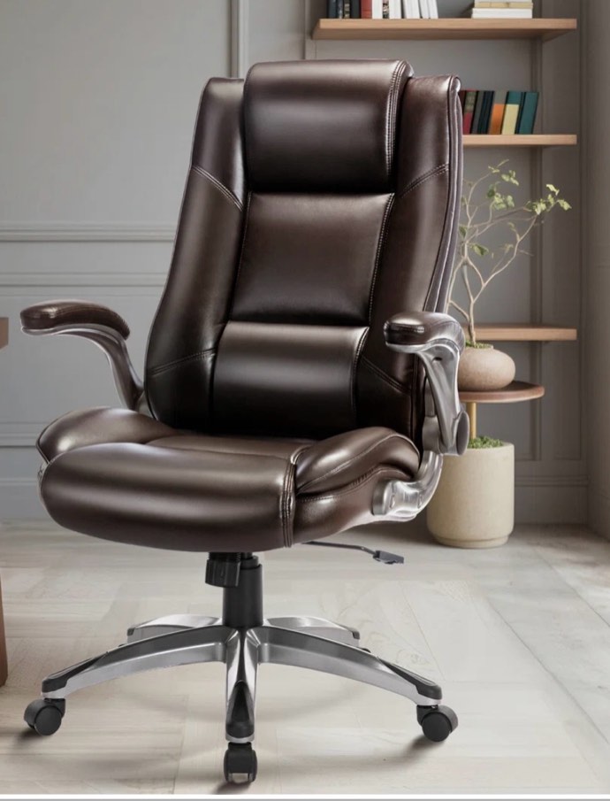 Marisol PU Leather High Back Ergonomic Office Chair with Adjustable Upholstered Armrest ( Incomplete)