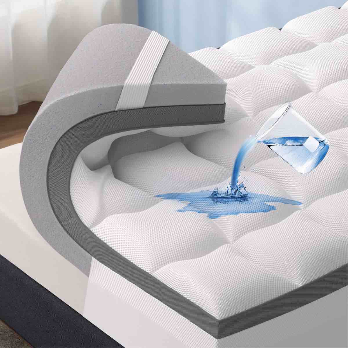 Bedsure 4 Inch Memory Foam Mattress Topper