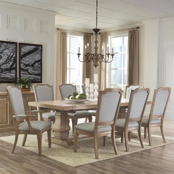 Florence Dining Table - Pine/Mahogany Wood - Donny Osmond Home (Two Boxes Full Set)
