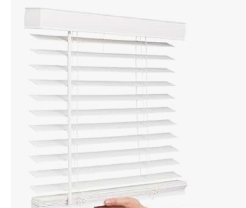 2  Faux Wood Blind  Snow White