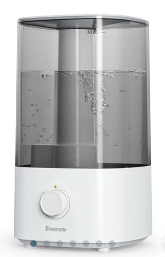 BREEZOME 4L Humidifiers MG03JS for Bedroom, Top Fill Cool Mist Ultrasonic Humidifiers for Baby, Plants, Nursery, Humidifiers for Large Room Last up to 50 Hours