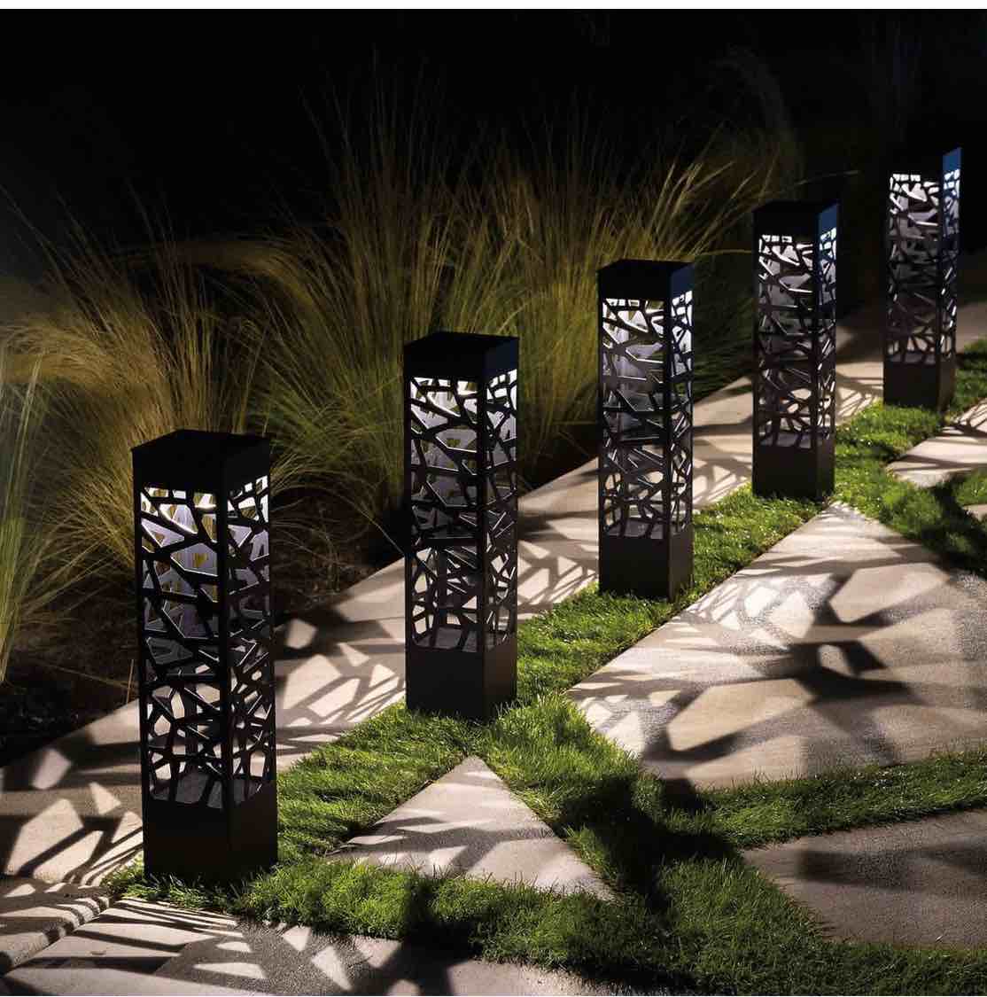 Tommy Bahama Solar Path Lights LED Down Light, Adjustable Head, 40 Lumen, Black Finish, 6-Pack