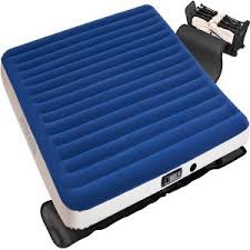 SereneLife EZ Bed Air Mattress with Frame and Rolling Case, Self-Inflating Airbed with Built in Pump for Travel and Hosting, Twin