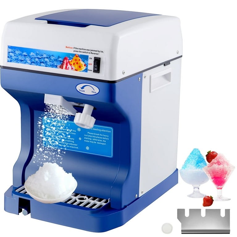 VEVOR 110V Electric Shaved Ice Machine 250W Snow Cone Maker Tabletop with Adjustable Ice Texture, Ice Shaving Machine 265LBs/hr
