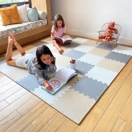 MioTetto Soft Non-Toxic Foam Baby Play Mat | Toddler Colorful Jigsaw Puzzle 36 Squares Floor Mats for Kids & Babies | EVA Foam Interlocking Tiles for Gym, Nursery, Playroom