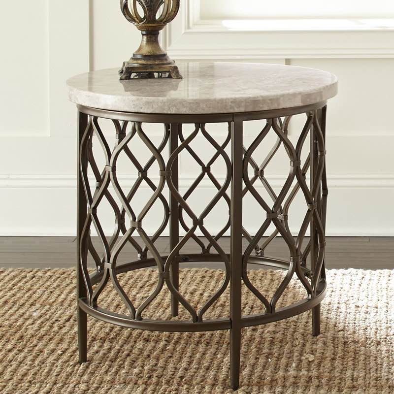 Akhilesh Marble Top End Table
