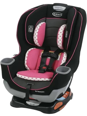 Graco Extend2Fit Convertible Baby Car Seat, Rear and Forward Facing, Adjustable Extension Panel for Extra Legroom, Kenzie