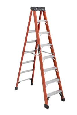 Louisville Ladder 8  Fiberglass Step Ladder  12  Reach  375 lbs Load Capacity  FS1408HD