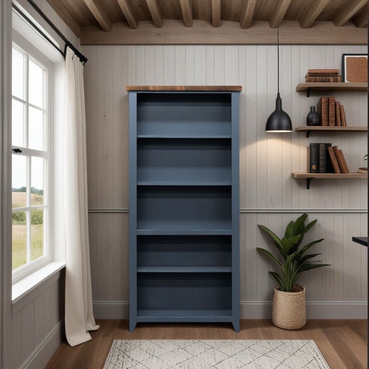 Brixham 72 inch, 5 Shelf Bookcase, No Assembly Required, Two-Tone Finish