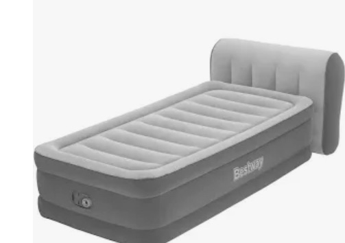 Bestway® Headboard Tritech Airbed Twin 18  with built-in AC pump