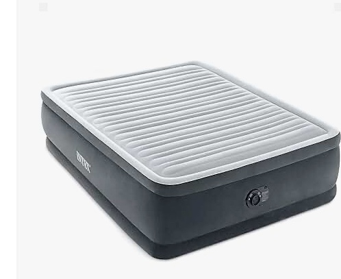 Intex 64413ED Elevated Dura Beam Fiber Tech Airbed with Built in Pump  Queen