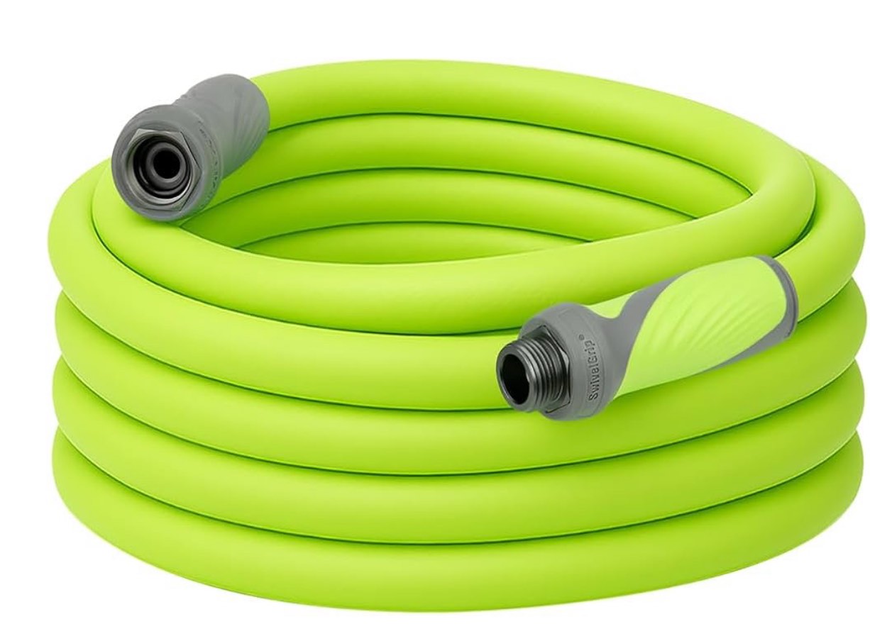 Flexzilla Garden Hose with SwivelGrip, 5/8 in. x 50 ft., Heavy Duty, Lightweight, Drinking Water Safe, ZillaGreen - HFZG550YWS-E