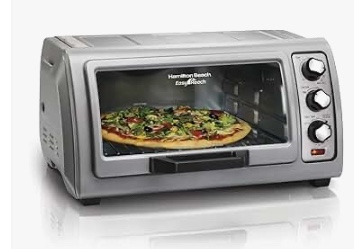Hamilton Beach 31344D Easy Reach With Roll-Top Door Toaster Oven 4-Slice Silver