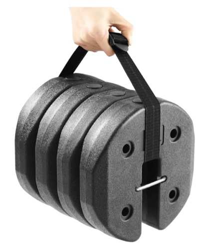 ABCCANOPY Easy Canopy Weights with Lock Design for Wind Resistance, No Sliding, Stably Secure Tents, Canopies, and Umbrellas at Outdoor Events, 4Pack (27LB)