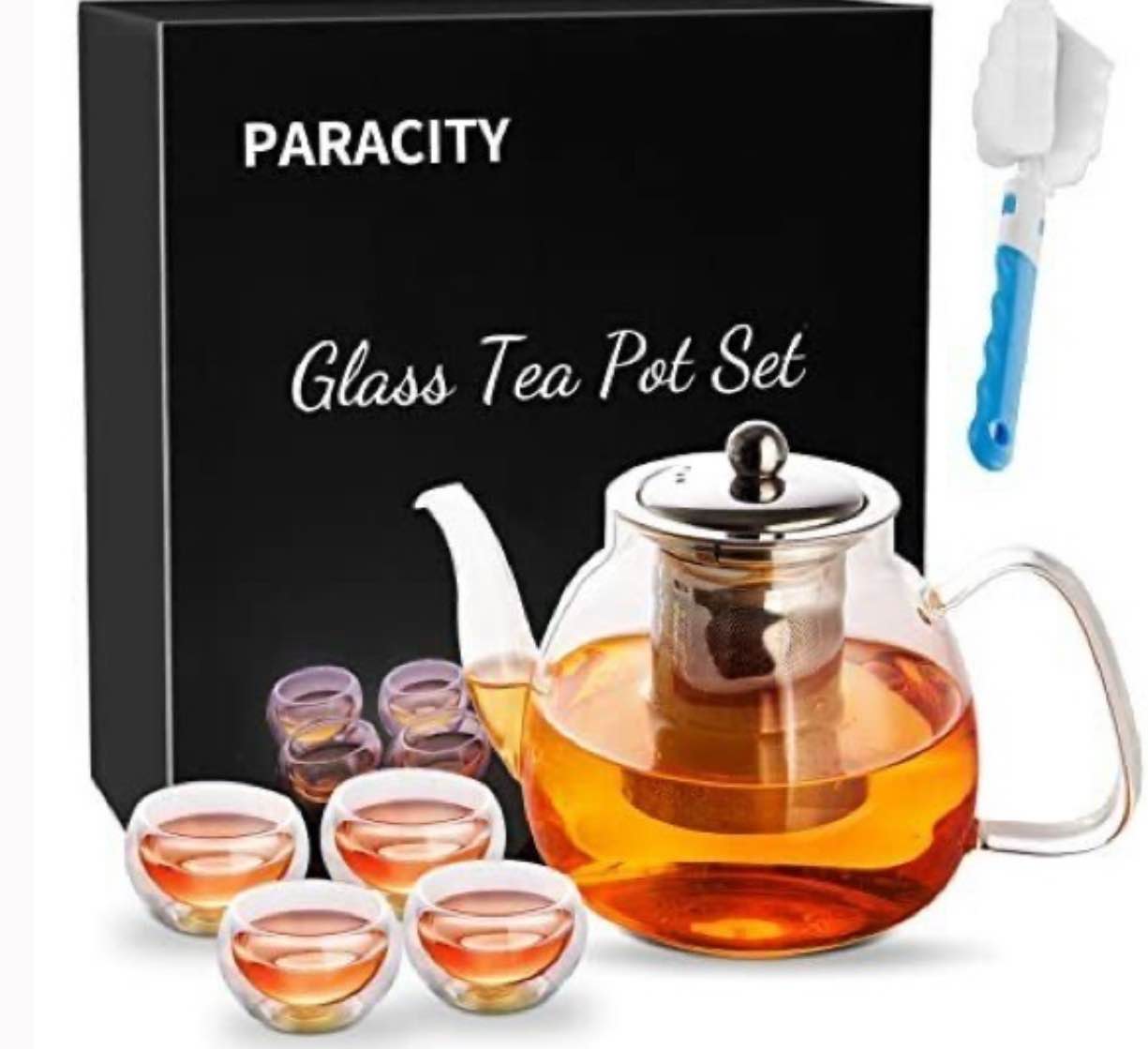 PARACITY Glass Tea pot set 