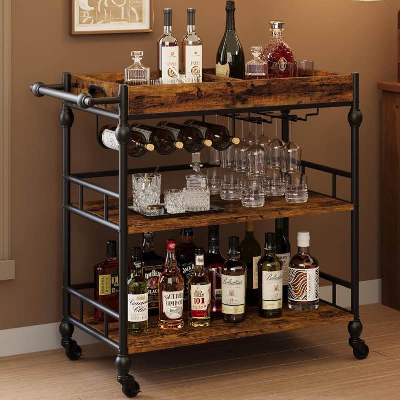 Landaff Metal Bar Cart