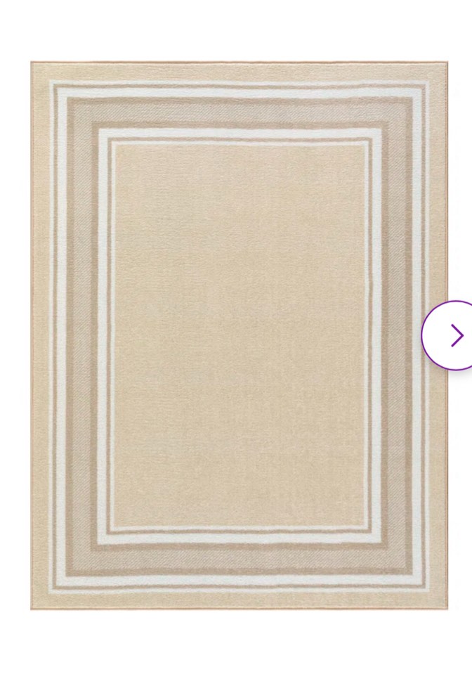 Avigail Beige Non-Slip Area Rug