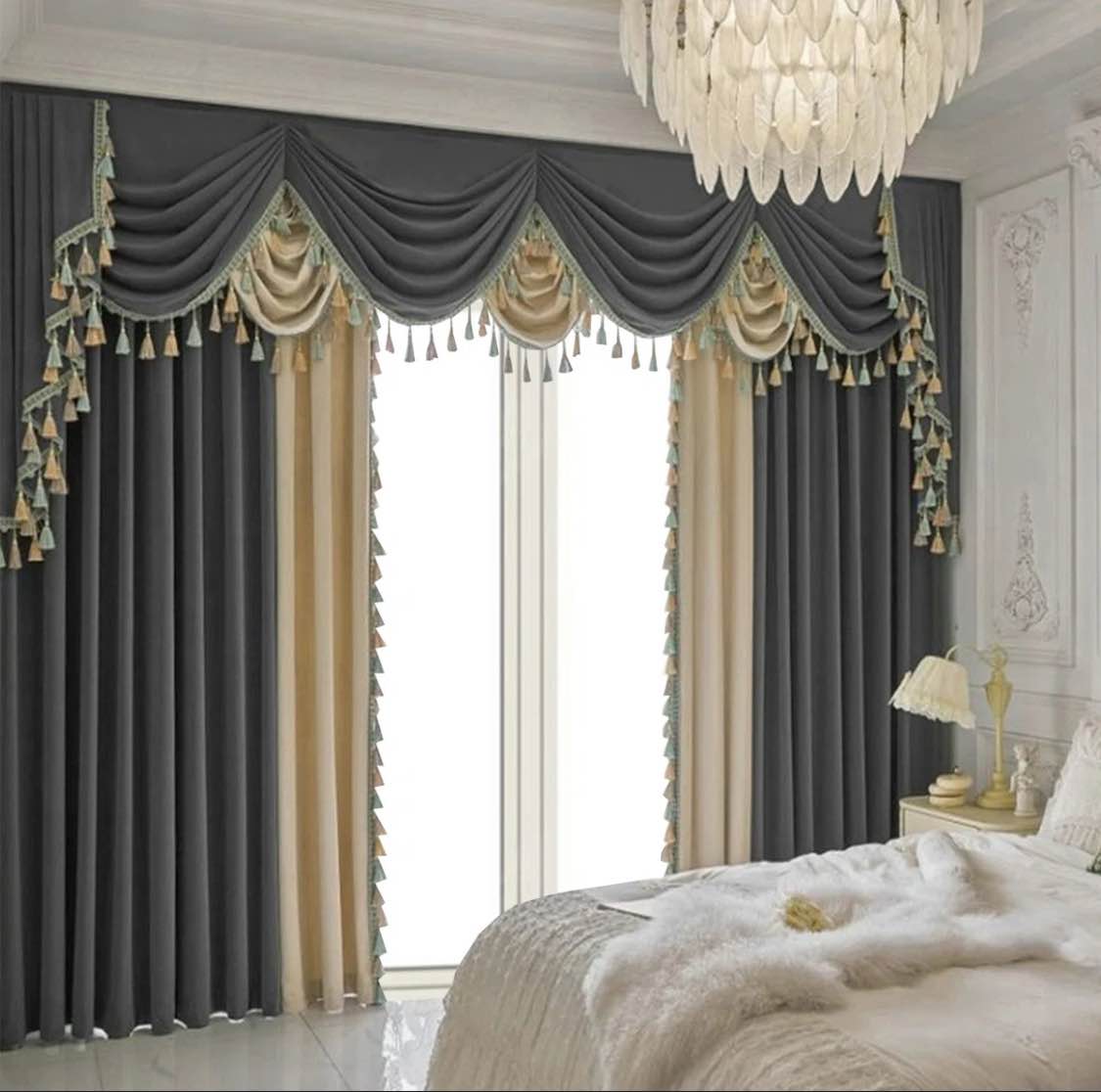 Anjolee Polyester Room Darkening Curtain Pair