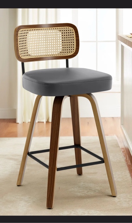 Lucania Swivel Upholstered Counter & Bar Stool 
