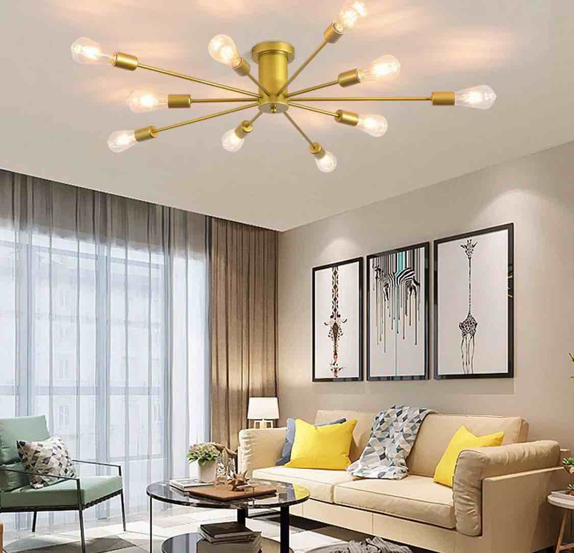 Lorise 10 - Light Dimmable Sputnik Sphere Chandelier