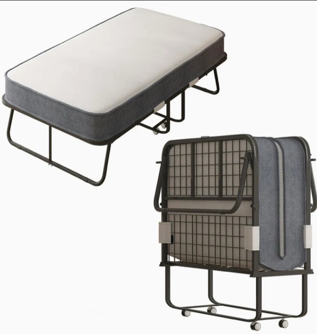 46"W/38''W Folding Bed with 4''H Mattress Included