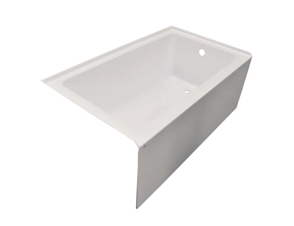 Alcove Soaking Skirt Bathtub with Overflow and Drain VA6302-L-Right-TG