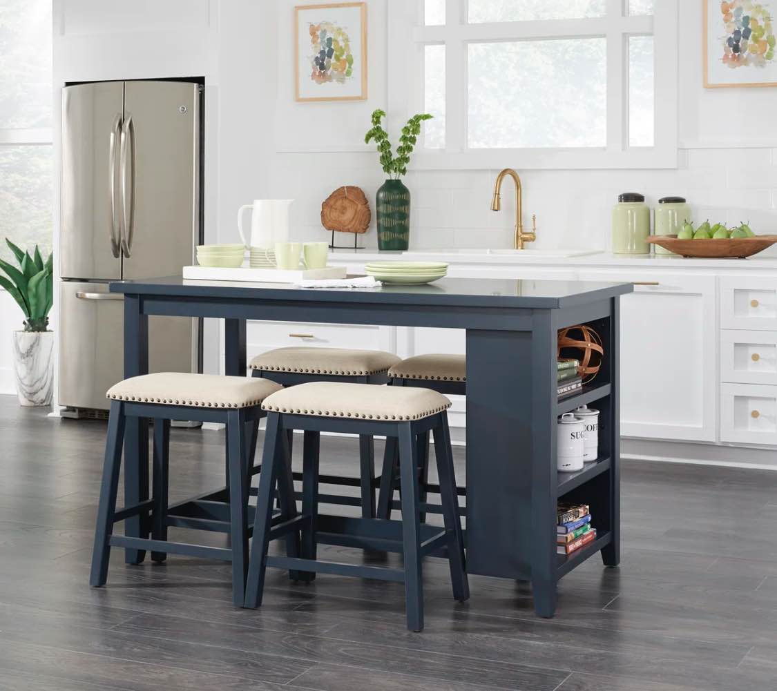 Latour Counter Height Dining Table Set w/ Upholstered Stools