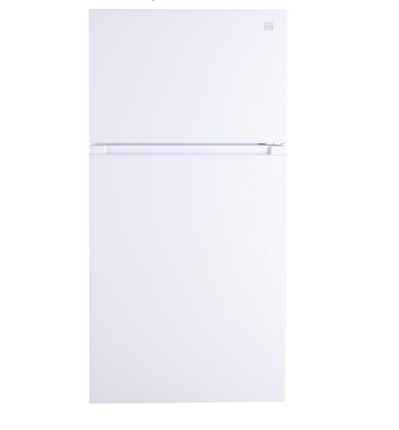 Kenmore 33 in. 20.4 cu. ft Capacity Refrigerator/Freezer with Full-Width Adjustable Glass Shelving, Humidity Control Crispers, Ice Maker, ENERGY STAR Certified, White