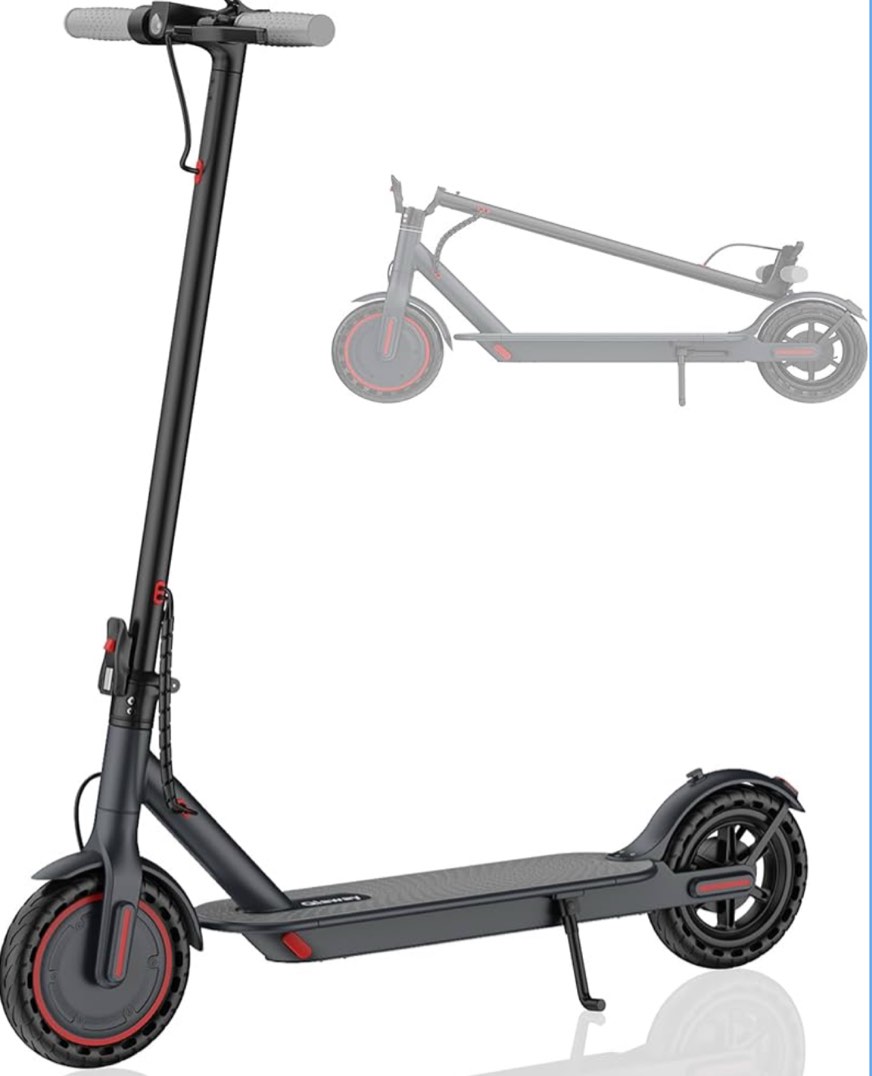 Electric Scooter for Adults, 350W/500W Motor, Up to 22 Miles Long Range, 8.5" /10" Solid Tires, 265 lbs Load Capacity, Foldable Commuting e-Scooter with Dual Braking System and App
