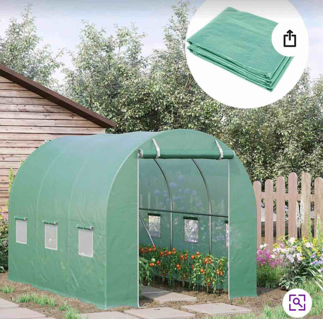 OUTSUNNY Plastic Greenhouse Cover Replacement For Hoop House