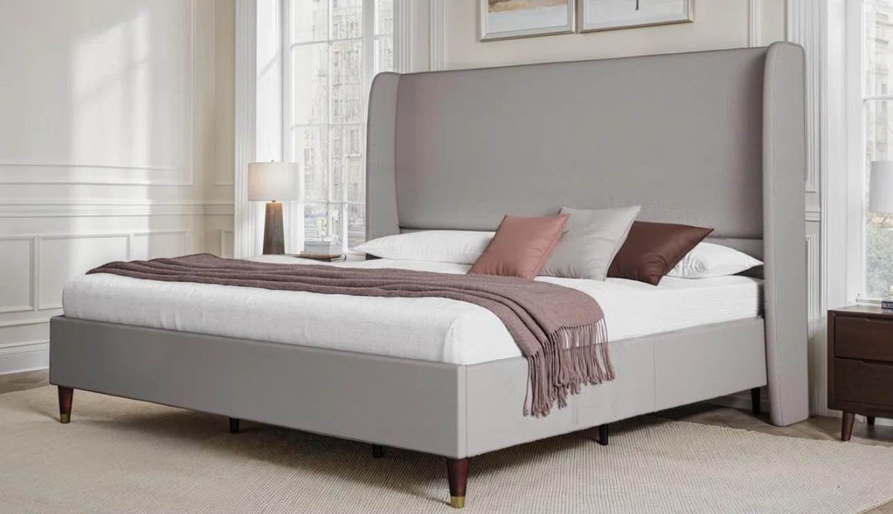KING Belo Upholstered Platform Bed