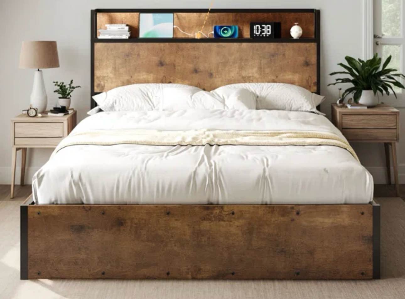 Shila Lift Up Storage Bed Frame ( Full)