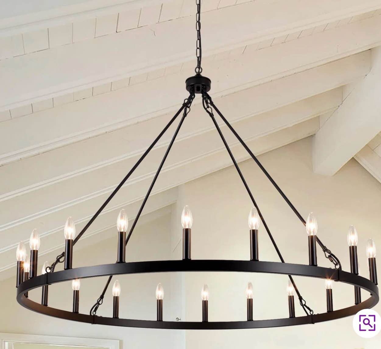 Triste 20 - Light Dimmable Wagon Wheel Chandelier
