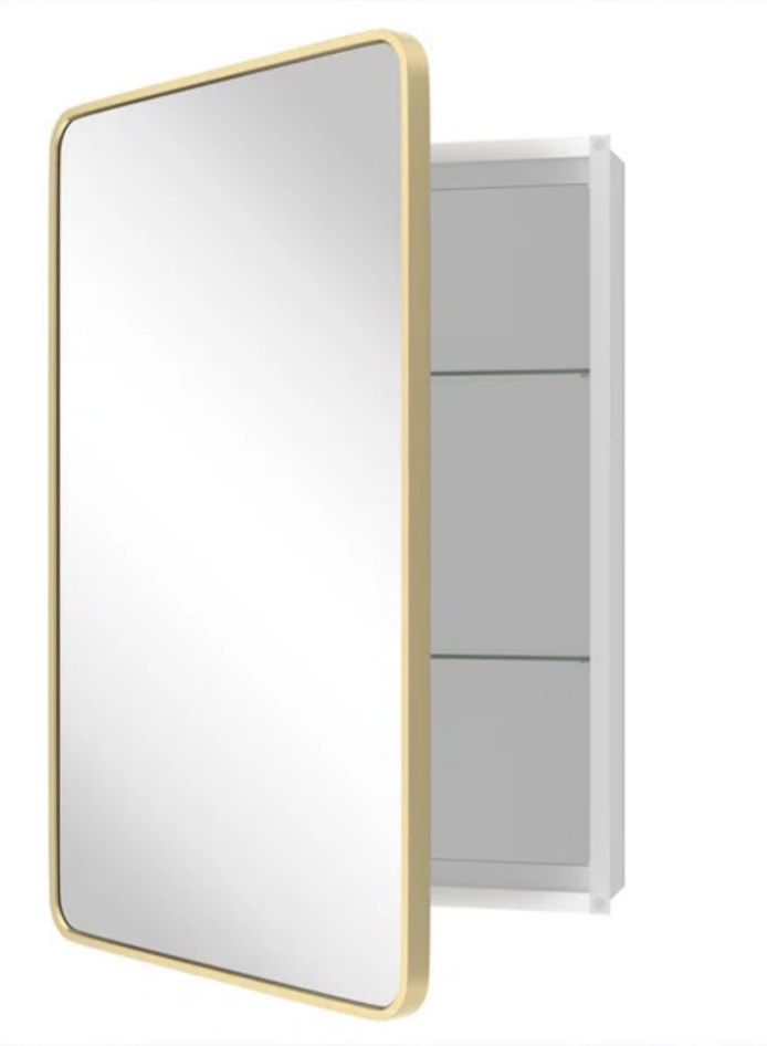 Anaahat Framed Medicine Cabinet Mirror Adjustable ( 24" x 36")