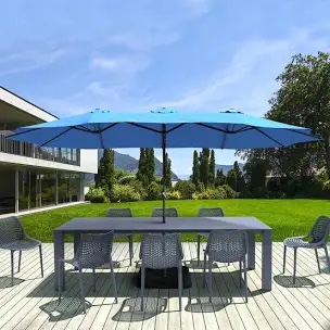 15 Ft Patio Market Umbrella with Base