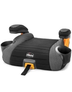 Chicco GoFit Plus Backless Booster Car Seat with Latch Attachment and Quick-Release Latch Removal, Travel Booster Seat for Car, Portable Car Booster Seat for Children 40-110 lbs. | Iron/Black