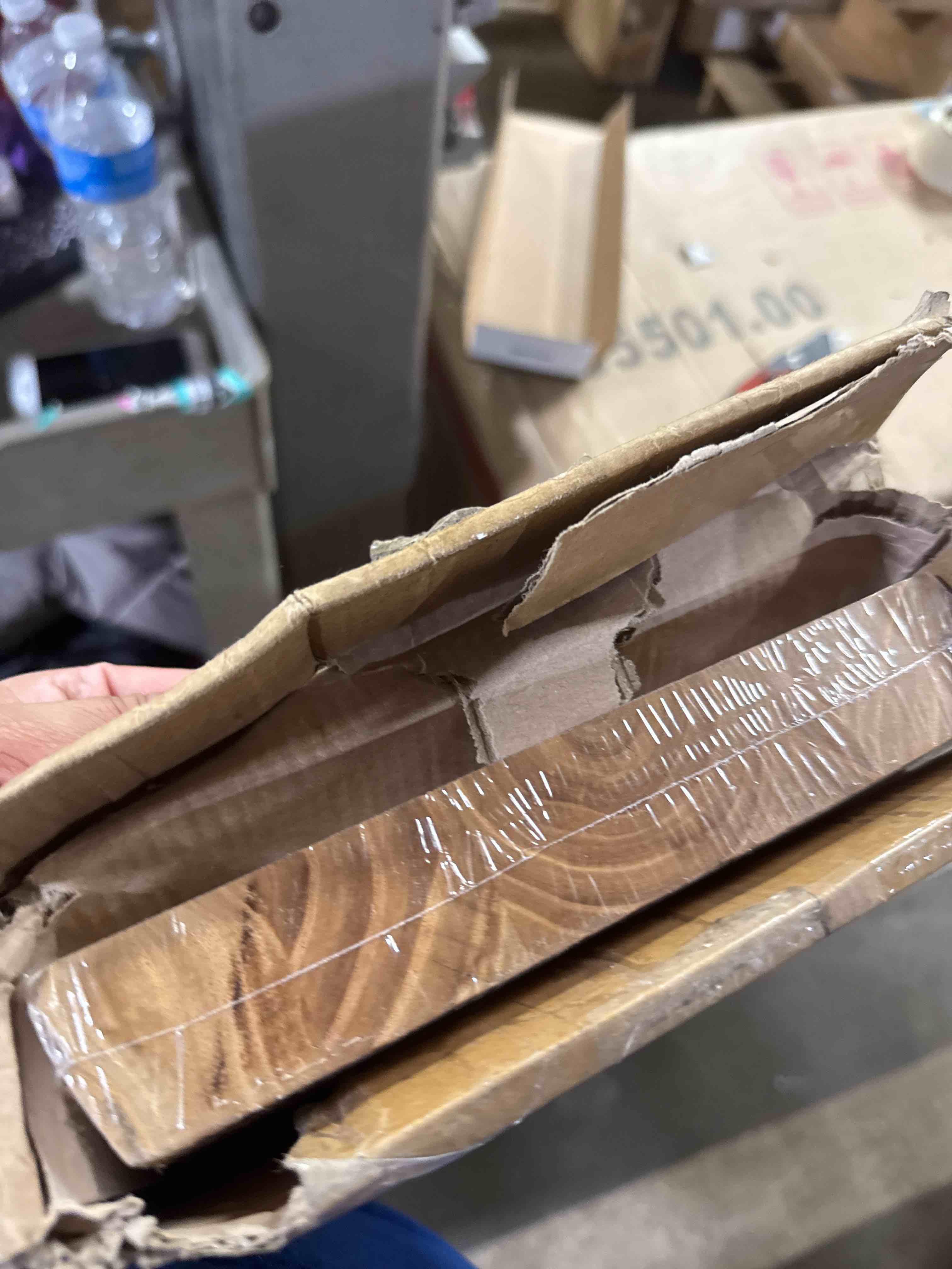 Condition photo showing Good Condition for Fun Memories Floating Shelves for Wall, 55 Inch Rustic Live Edge Floating Shelf, Heavy-Duty Wall Shelves with Invisible Bracket Mount for Living Room, Bathroom, Bedroom, Kitchen, Natural