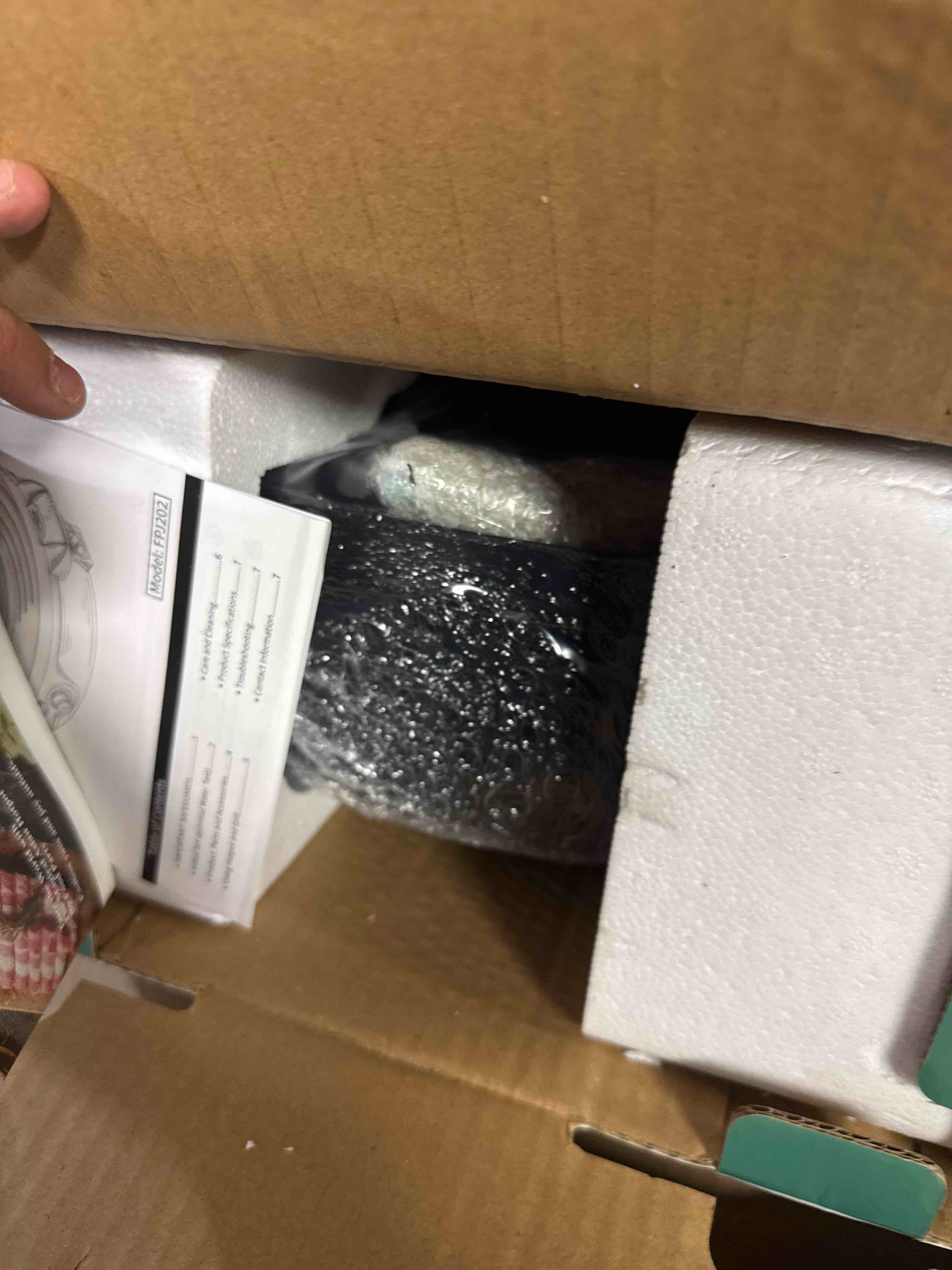 Condition photo showing New/Like New for Food Party DUO Electric Smokeless Grill and Hot Pot, With Separable Cooking Plate, Deluxe Combo of 1 Recipe Book, 1 Tong, 1 Oil Brush, 1 Pack of Parchment Paper, for Hotpot KBBQ, Barbecue & Grill