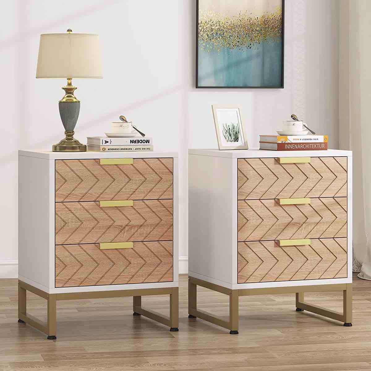 Taquasha 17.71'' W Metal Nightstand (Set of 2) By Everly Quinn