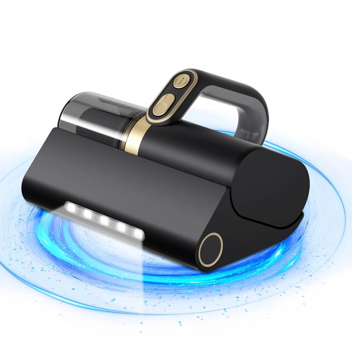 Bed Vacuum Cleaner With 16Kpa Suction, 500W Powerful Double-Cup for Carpet, Clothes, Bed, Sofa, Pet Hair Cleaning, Portable Handheld Mattress Vacuums Cleaner With 253nm UVC Light, Hepa Filter, Ultrasonic & Heating Tech, Suitable for People with Allergies 1146602US By MUKE GLOBAL S.L.