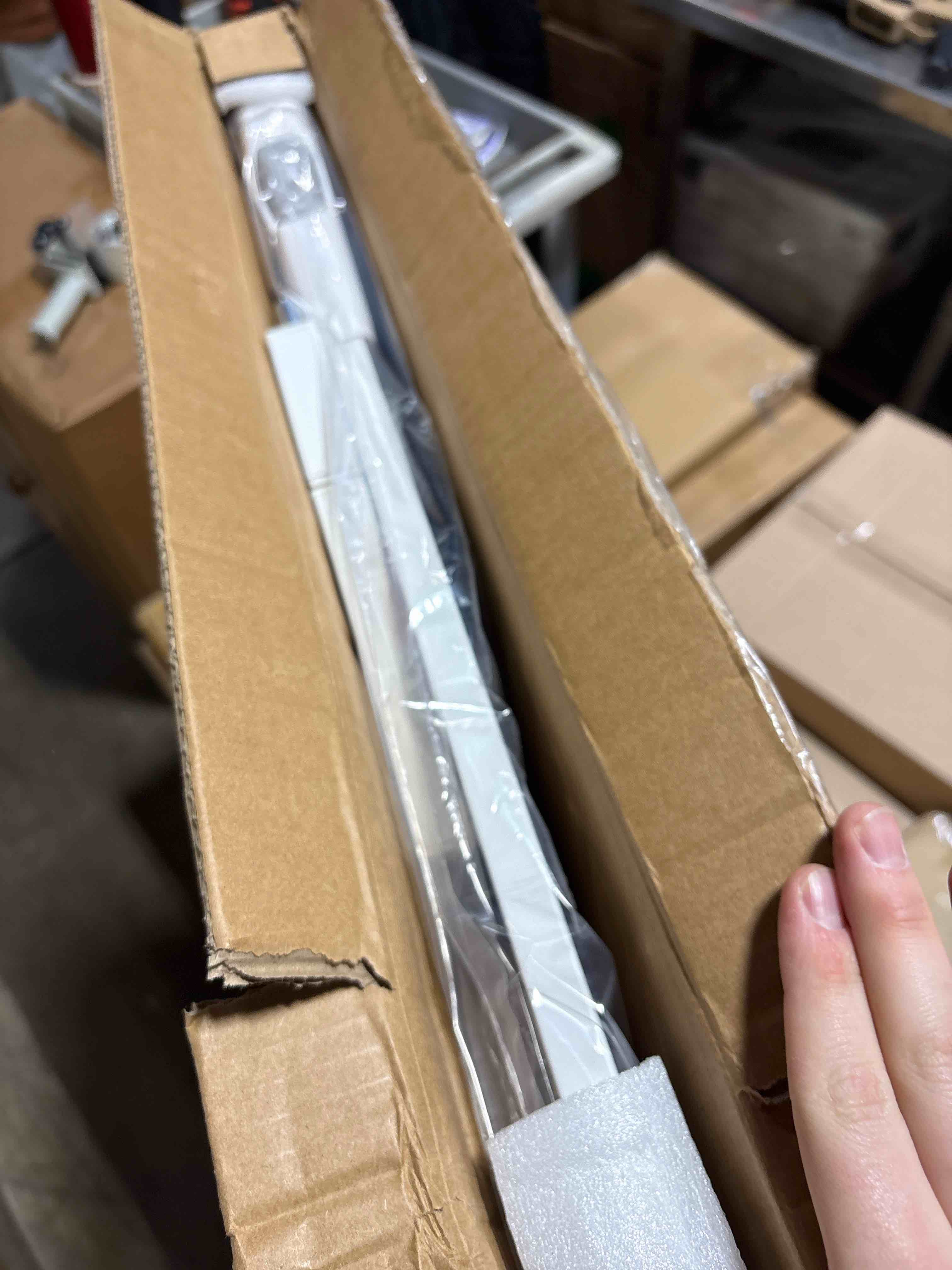 Condition photo showing New/Like New for BABELIO New Version Baby Gate with Cat Door Adjustable,29-40" Metal Pet Door for Stairs & Doorways,Pressure Mounted,No Tools Needed,White White 29-40" Wide, 30" Tall