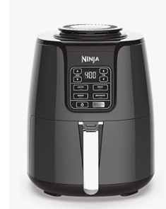 Ninja Air Fryer, Roast, Bake, Air Fry, Roast, Broil, Reheats, & Dehydrates, 4-in-1, Fries, Frozen Food, Veggies, and Juicy Meat, Less Oil, Easy Meals, Healthy Meals, Compact, 4 QT, Grey, AF101