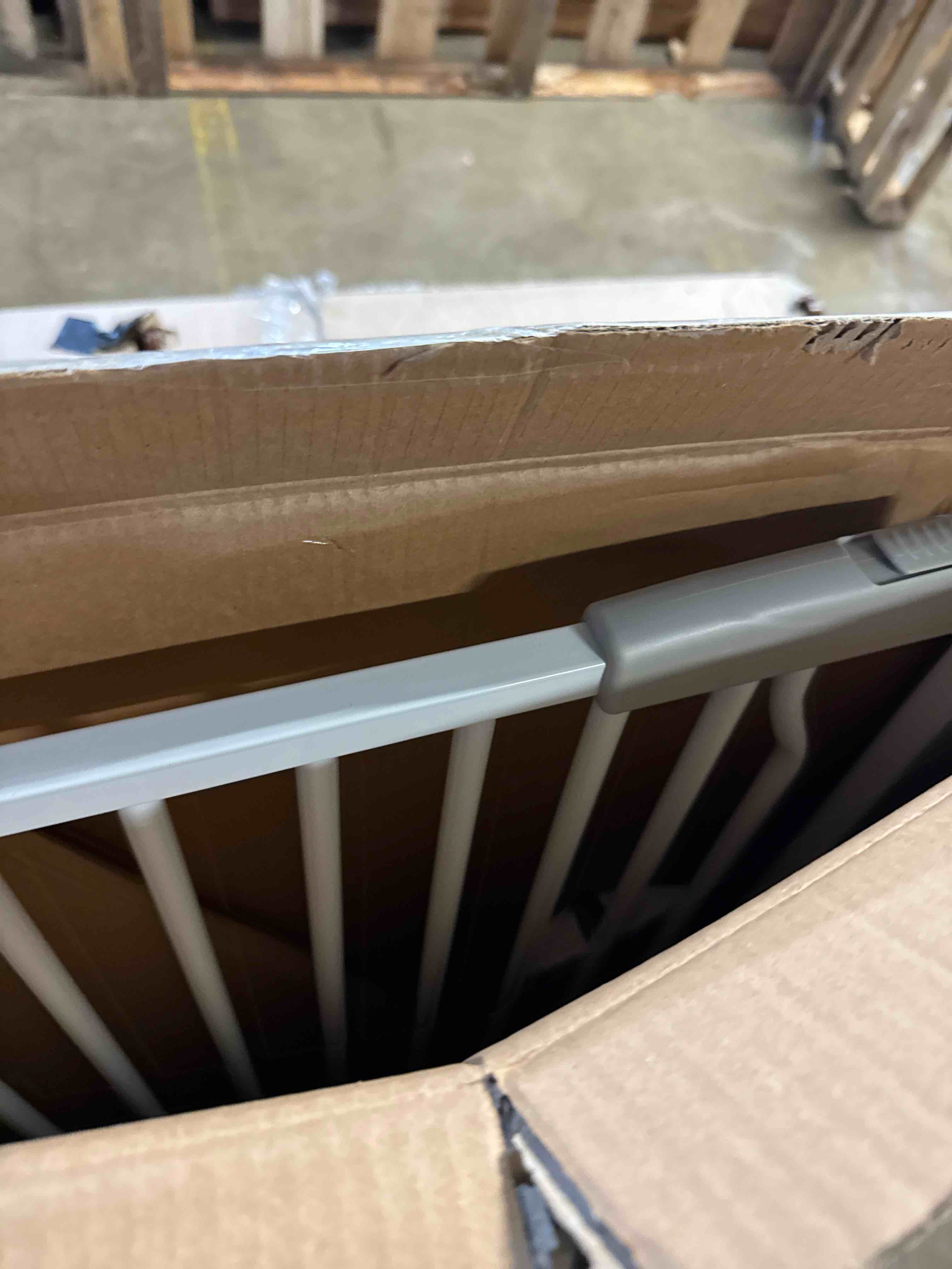 Condition photo showing Good Condition for 40.55" Extra Tall Baby Gate -32.6"-40.5" Extra Wide Baby Gate Pet Gate for Stairs and Doorways-1.37" Ultra Narrow Spacing Pressure Mounted Dog Gate with One-Handed Operation