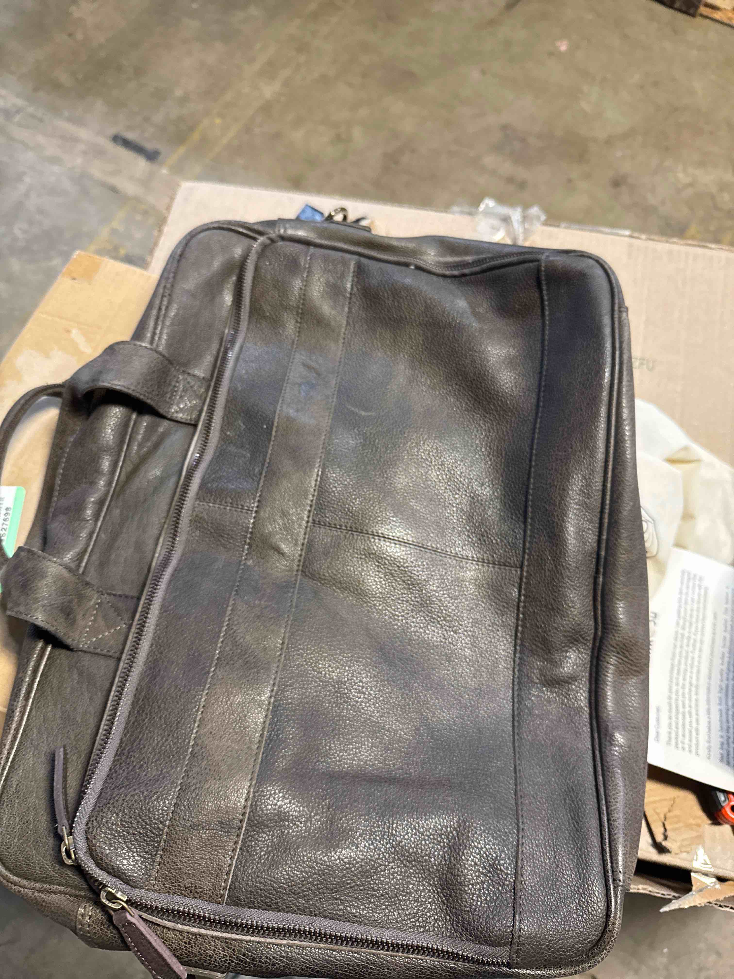 Condition photo showing Good Condition for Leather briefcase 18 Inch Laptop Messenger Bags for Men and Women Best Office briefcase Satchel Bag (Grey)