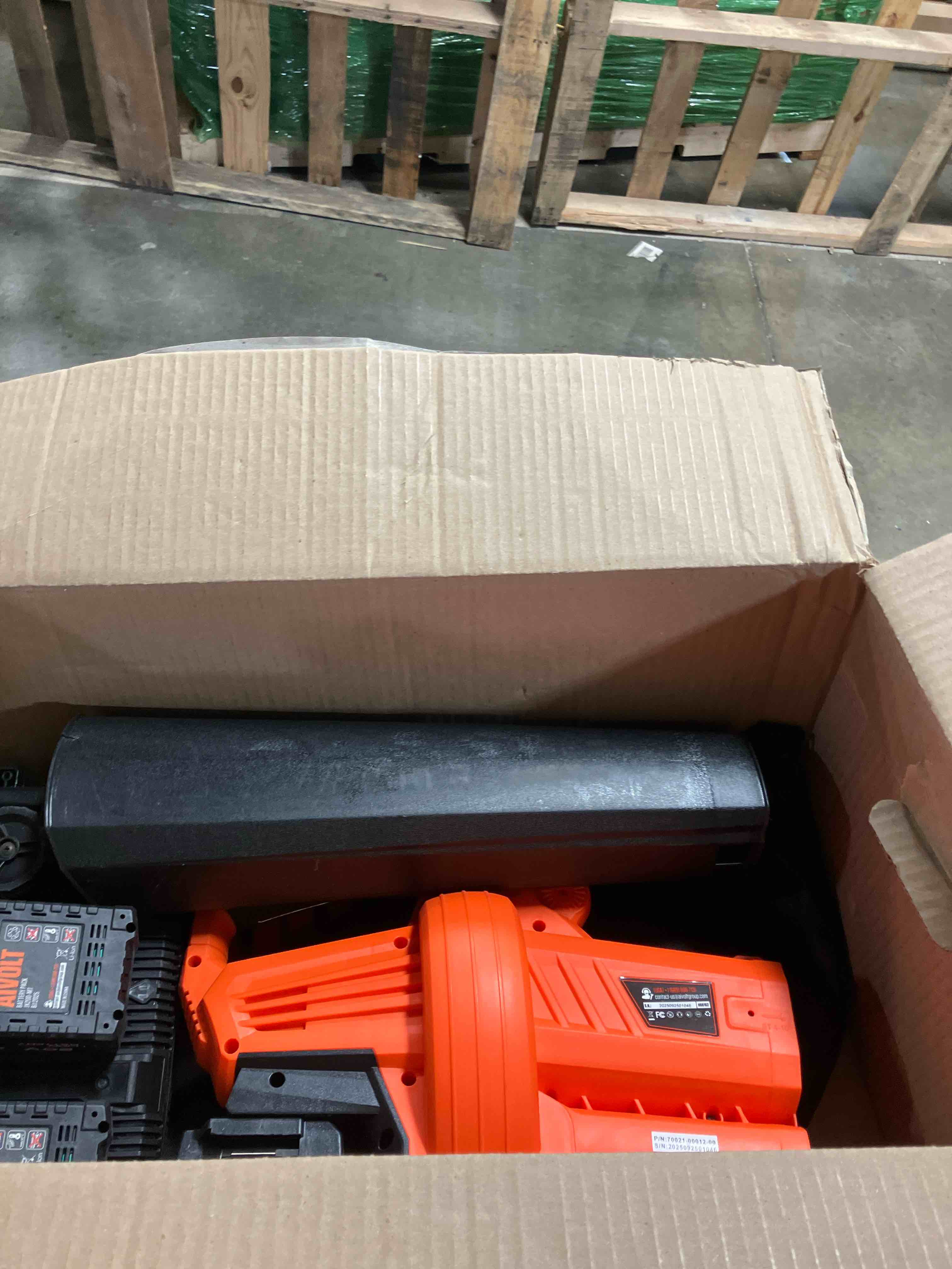 Condition photo showing Good Condition for Leaf Blower Cordless - 21V Powerful Electric Leaf Blower with 2 Batteries and Charger, 2 Speed Modes, 2.0Ah Lightweight Battery Powered Leaf Blowers for Lawn Care, Patio, Dust, Blowing Leaves