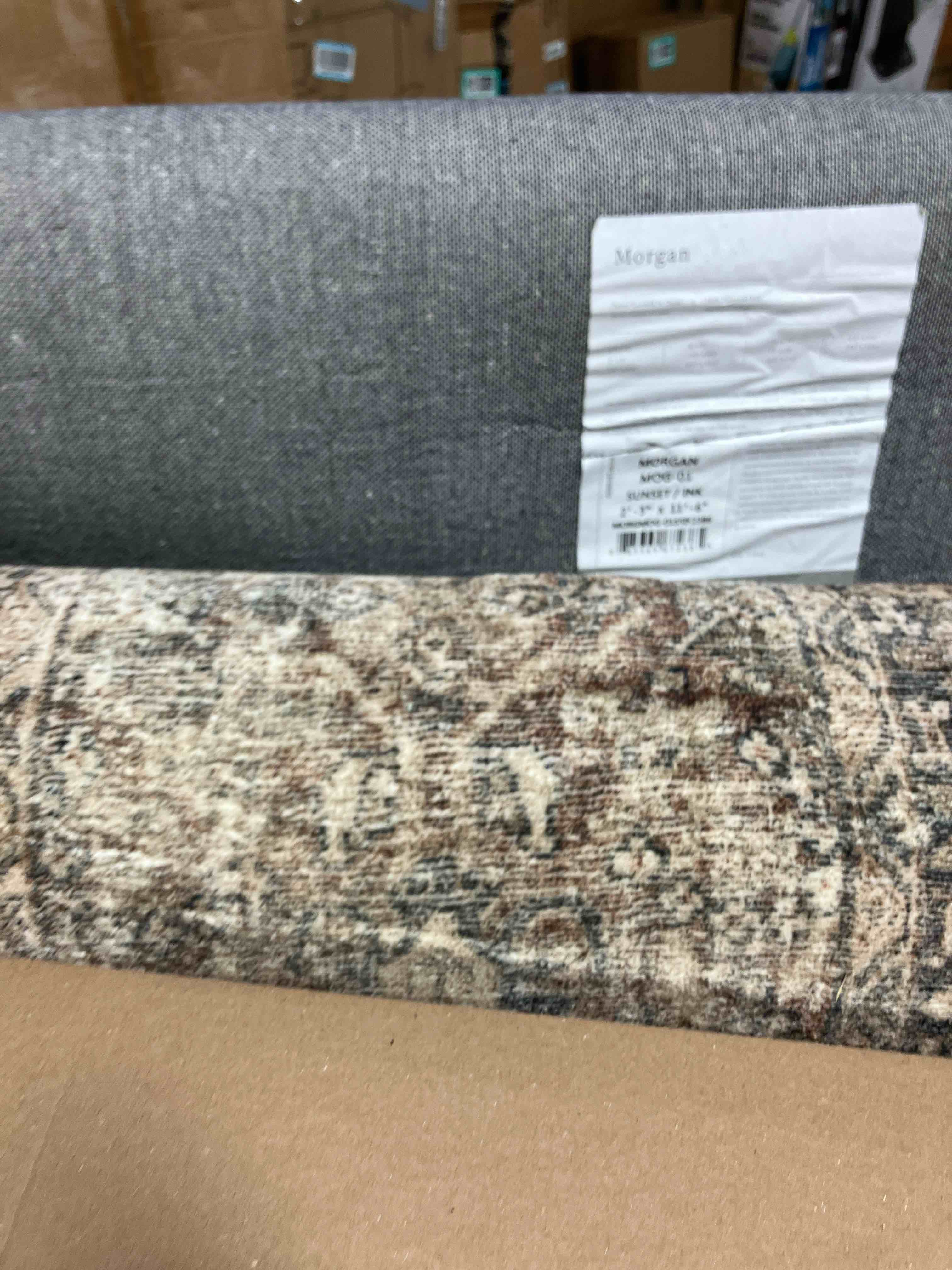 Condition photo showing Good Condition for Loloi Amber Lewis Morgan Collection MOG-01 Sunset/Ink 2'-3" x 11'-6" 38" Thick Runner Rug feat. CloudPile, Neutral, Room Décor, Vintage Inspired, Livingroom, Bedroom, Dining Area Sunset / Ink 2'3" x 11'6" (Rectangular)