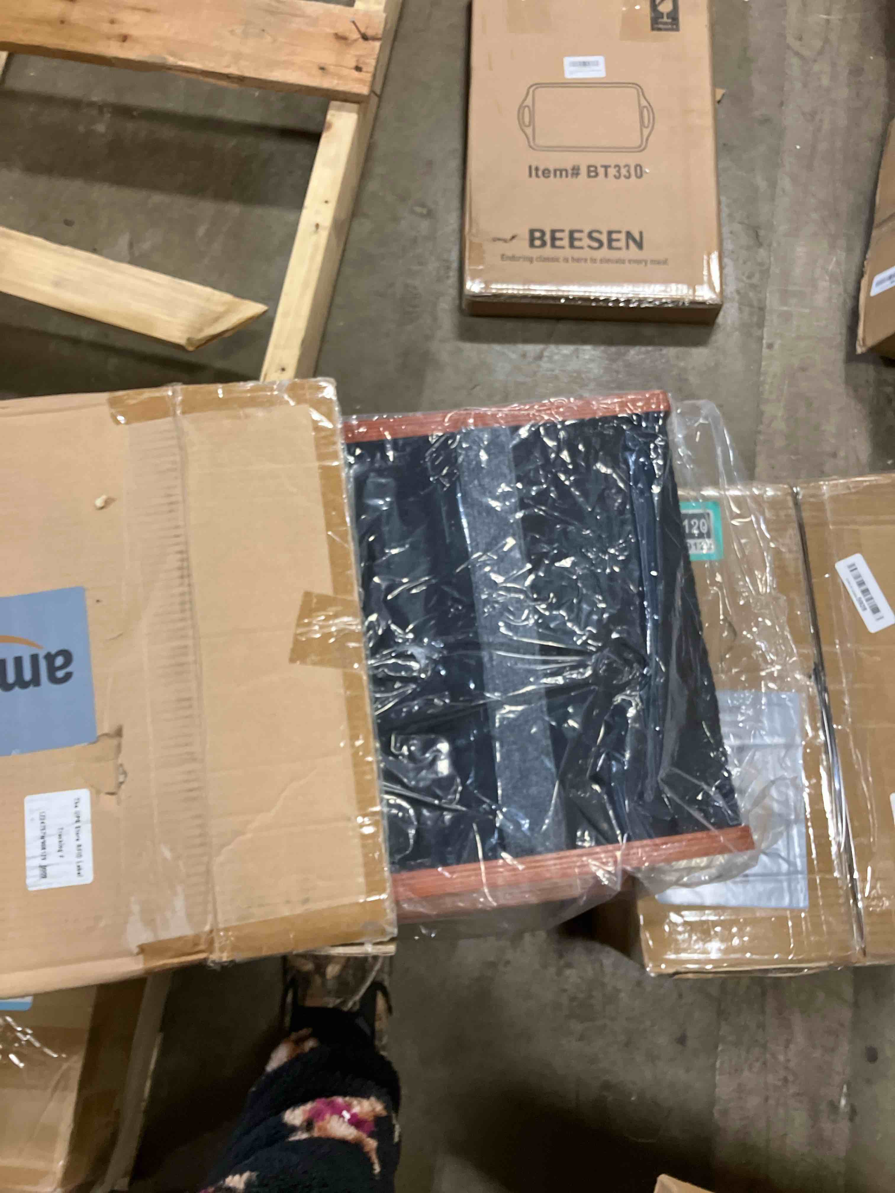 Condition photo showing New/Like New for Adjustable Dog Ramp for Bed - 39" Long Foldable Wooden Ramp for Dogs to Get on Bed, Couch, or Car with 13.4" Wide Walking Space (Walnut Wood with Gray Carpet, Medium) Walnut Wood 39” Long x 13.4” Wide